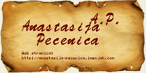 Anastasija Pečenica vizit kartica